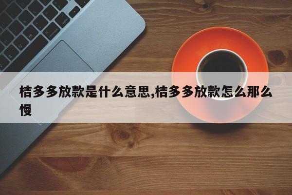 桔多多放款是什么意思,桔多多放款怎么那么慢